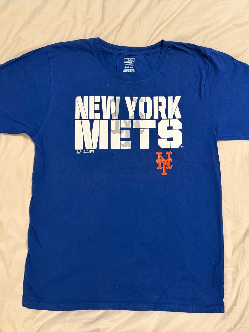 Old Navy Royal Blue New York Mets Graphic Tee with Orange Logo